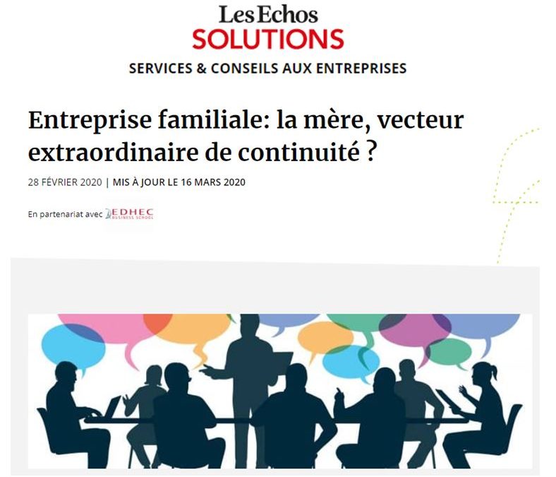 Parution dans les Echos Solutions en France